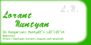 lorant muntyan business card